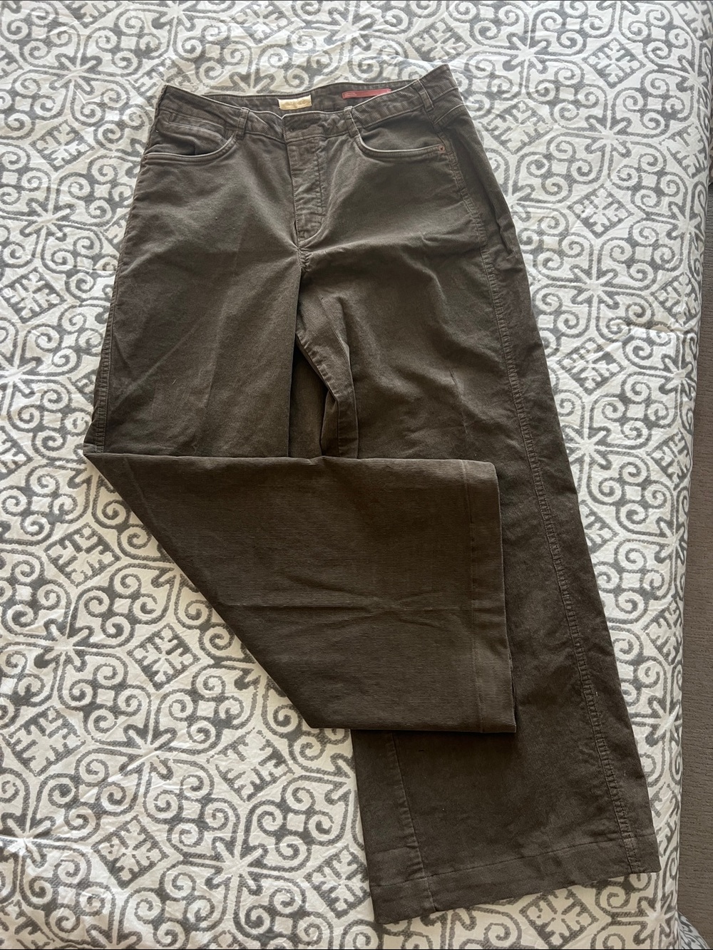 Women’s Taupe/Brown Corduroy  Wide Leg Pants